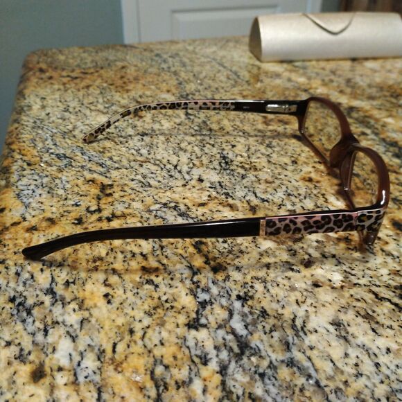 BEBE “ACCOMPLISHED” Eyeglasses Frame BB5003 52-16-135 Animal Leopard & Case - Picture 6 of 11